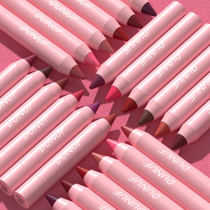 Lápiz labial de 18 colores, resistente al agua, sexy, rojo, mate, tinte de contorno, lápiz labial duradero, antiadherente, lápiz delineador de labios, maquillaje cosmético