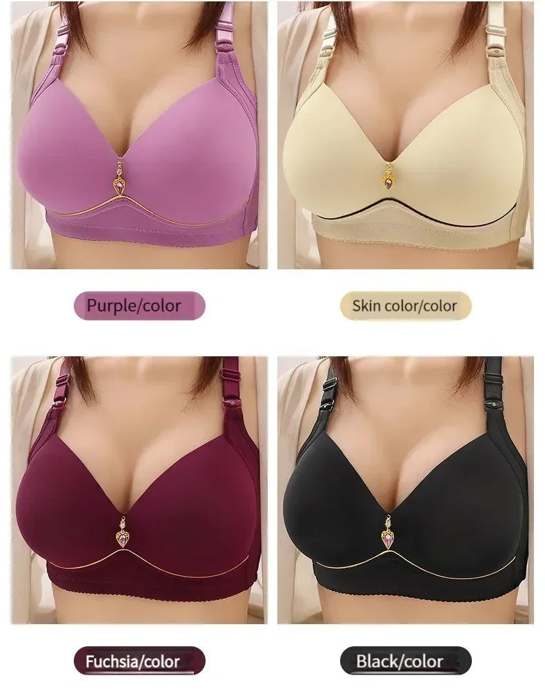 Comprá 1, llevate 2 Sujetador deportivo Bralette sexy de talla grande sin aro de acero, lencería push up