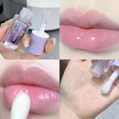 Brillo labial ligero y agua, hidratante, transparente, gelatina, espejo, cristal de frutas, aceite labial, transparente, hidratante, voluminizador, maquillaje coreano para el cuidado de los labios