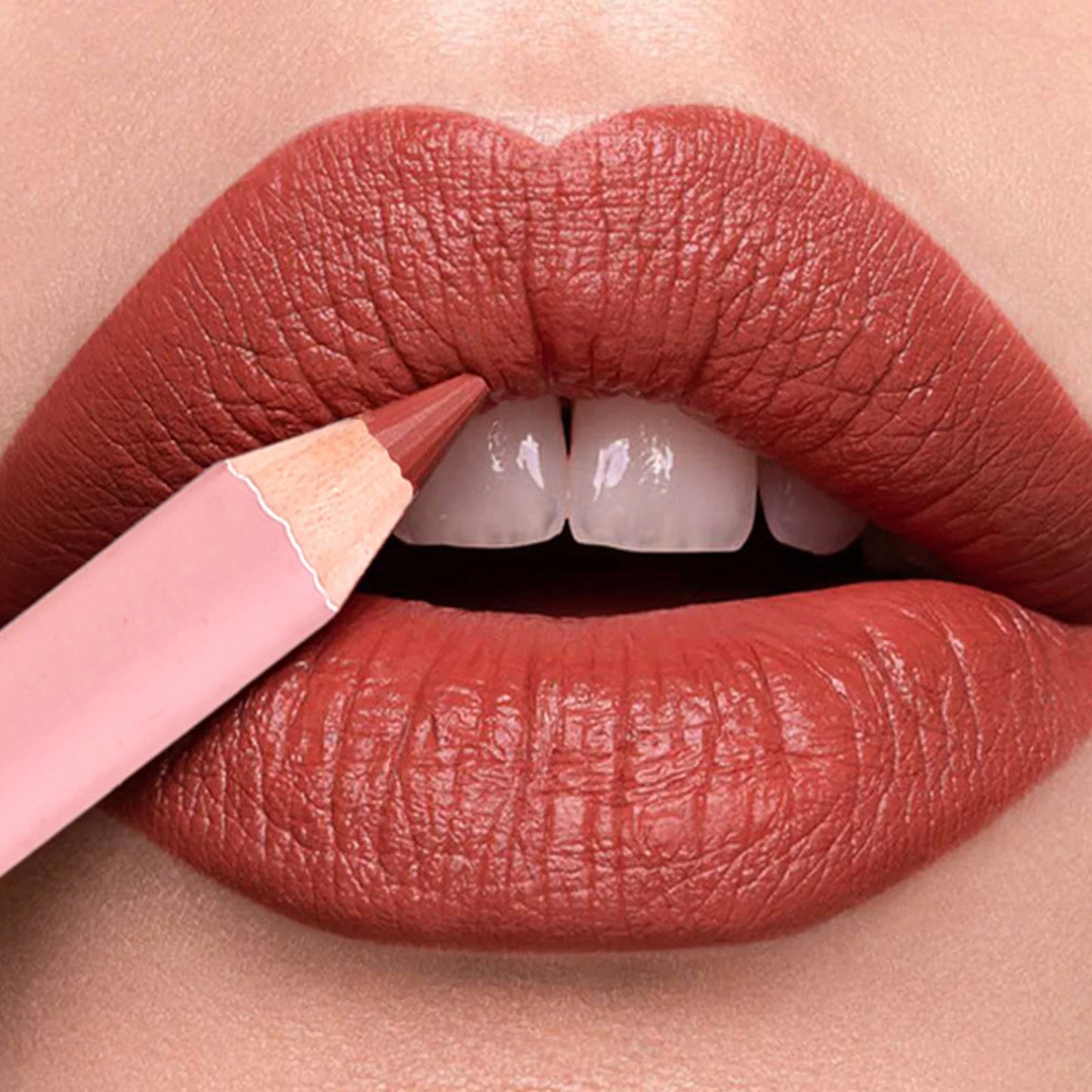 Lápiz delineador de labios mate de 12 colores, resistente al agua, con efecto voluminizador, lápiz labial natural, color rosa nude, contorno de labios profesional, maquillaje