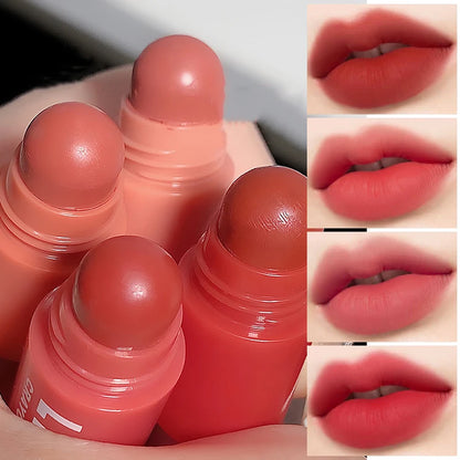 Kit de lápiz labial mate 4 en 1, conjunto de lápiz labial rojo sexy aterciopelado, taza antiadherente, lápiz labial multicolor, maquillaje, conjunto cosmético de labios