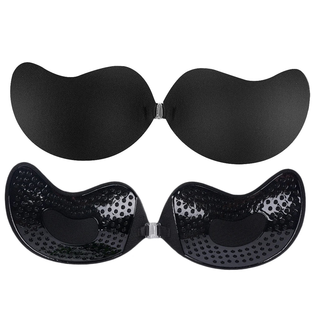 Sujetador adhesivo invisible sin tirantes, sujetadores push up sin tirantes, lencería para mujer, cubre pezones de silicona sin costuras, ropa interior tipo bralette