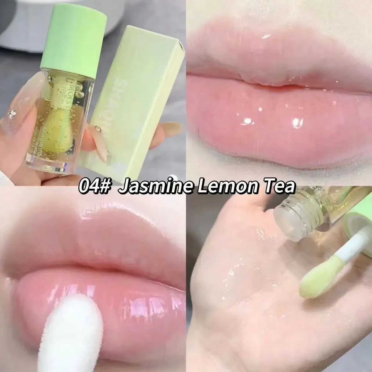 Brillo labial ligero y agua, hidratante, transparente, gelatina, espejo, cristal de frutas, aceite labial, transparente, hidratante, voluminizador, maquillaje coreano para el cuidado de los labios