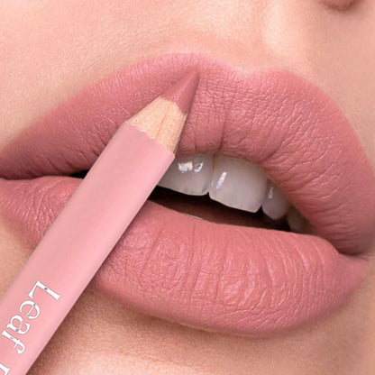 Lápiz delineador de labios mate de 12 colores, resistente al agua, con efecto voluminizador, lápiz labial natural, color rosa nude, contorno de labios profesional, maquillaje