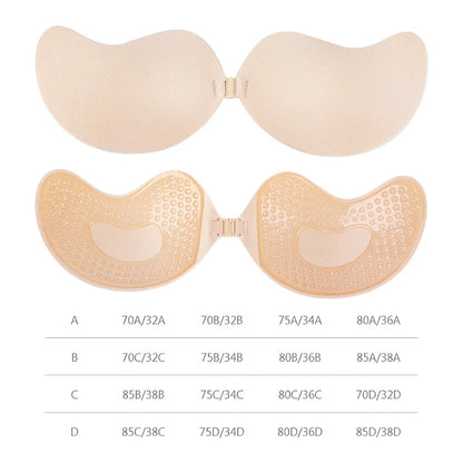 Sujetador adhesivo invisible sin tirantes, sujetadores push up sin tirantes, lencería para mujer, cubre pezones de silicona sin costuras, ropa interior tipo bralette