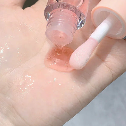 Brillo labial ligero y agua, hidratante, transparente, gelatina, espejo, cristal de frutas, aceite labial, transparente, hidratante, voluminizador, maquillaje coreano para el cuidado de los labios