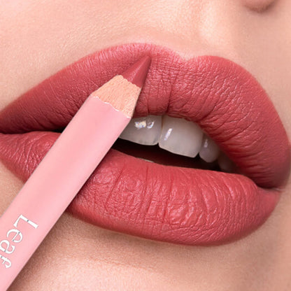 Lápiz delineador de labios mate de 12 colores, resistente al agua, con efecto voluminizador, lápiz labial natural, color rosa nude, contorno de labios profesional, maquillaje