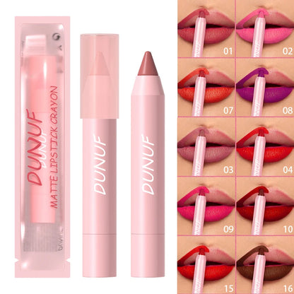 Lápiz labial de 18 colores, resistente al agua, sexy, rojo, mate, tinte de contorno, lápiz labial duradero, antiadherente, lápiz delineador de labios, maquillaje cosmético