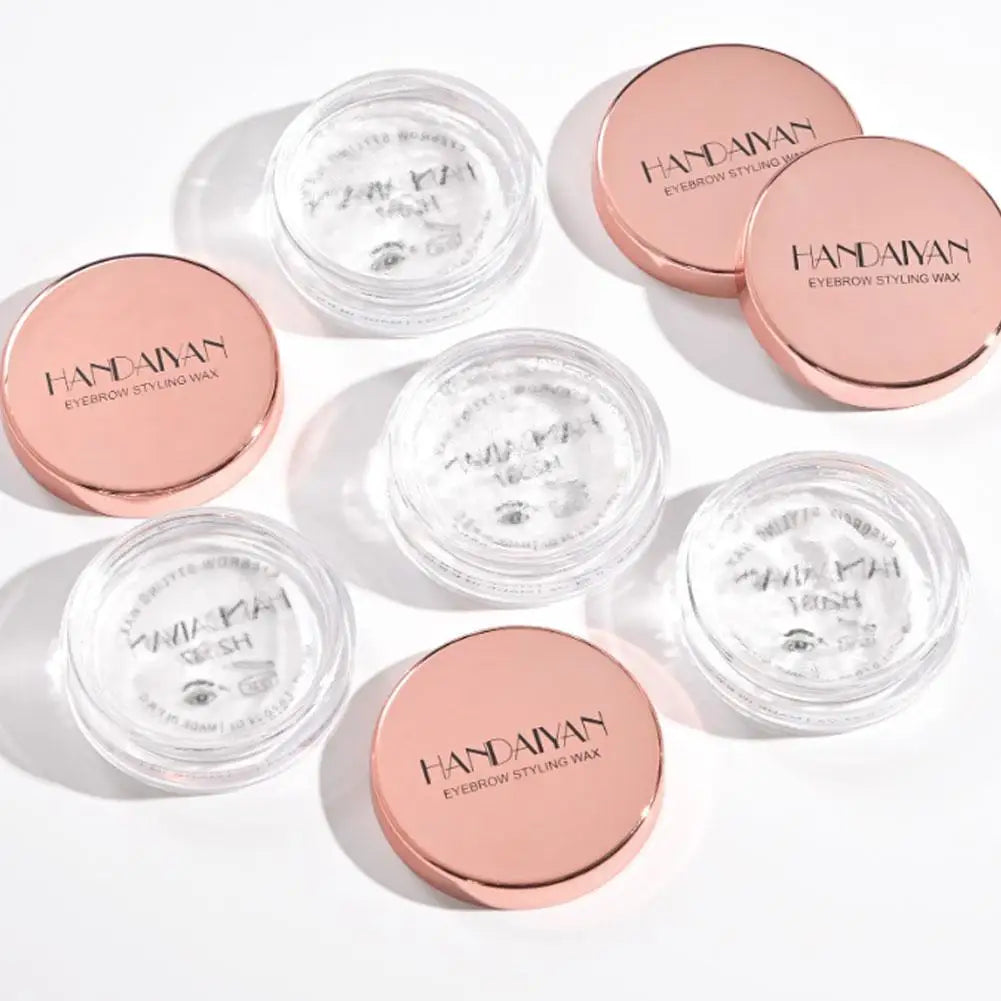 Jabón para peinar cejas en pomada transparente, fijador de cera en gel para cejas con cepillo para mujeres, cosméticos para cejas, maquillaje, gel para cejas