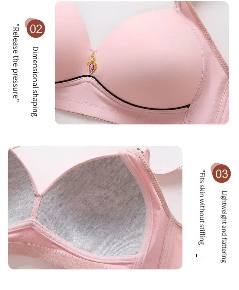 Comprá 1, llevate 2 Sujetador deportivo Bralette sexy de talla grande sin aro de acero, lencería push up