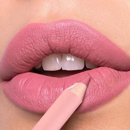 Lápiz delineador de labios mate de 12 colores, resistente al agua, con efecto voluminizador, lápiz labial natural, color rosa nude, contorno de labios profesional, maquillaje